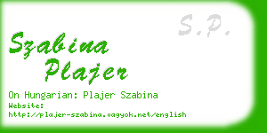 szabina plajer business card